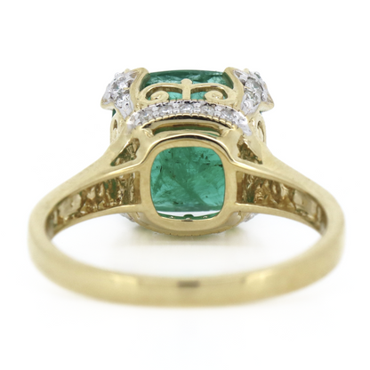 4.42ct Emerald & Diamond Dress Ring