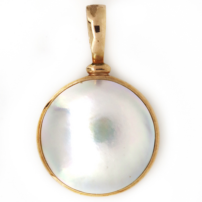 9K Rose Gold and White Mabe Pearl Pendant