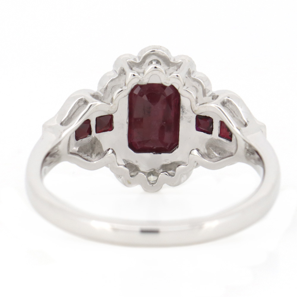 1.54ct White Gold Ruby & Diamond Dress Ring