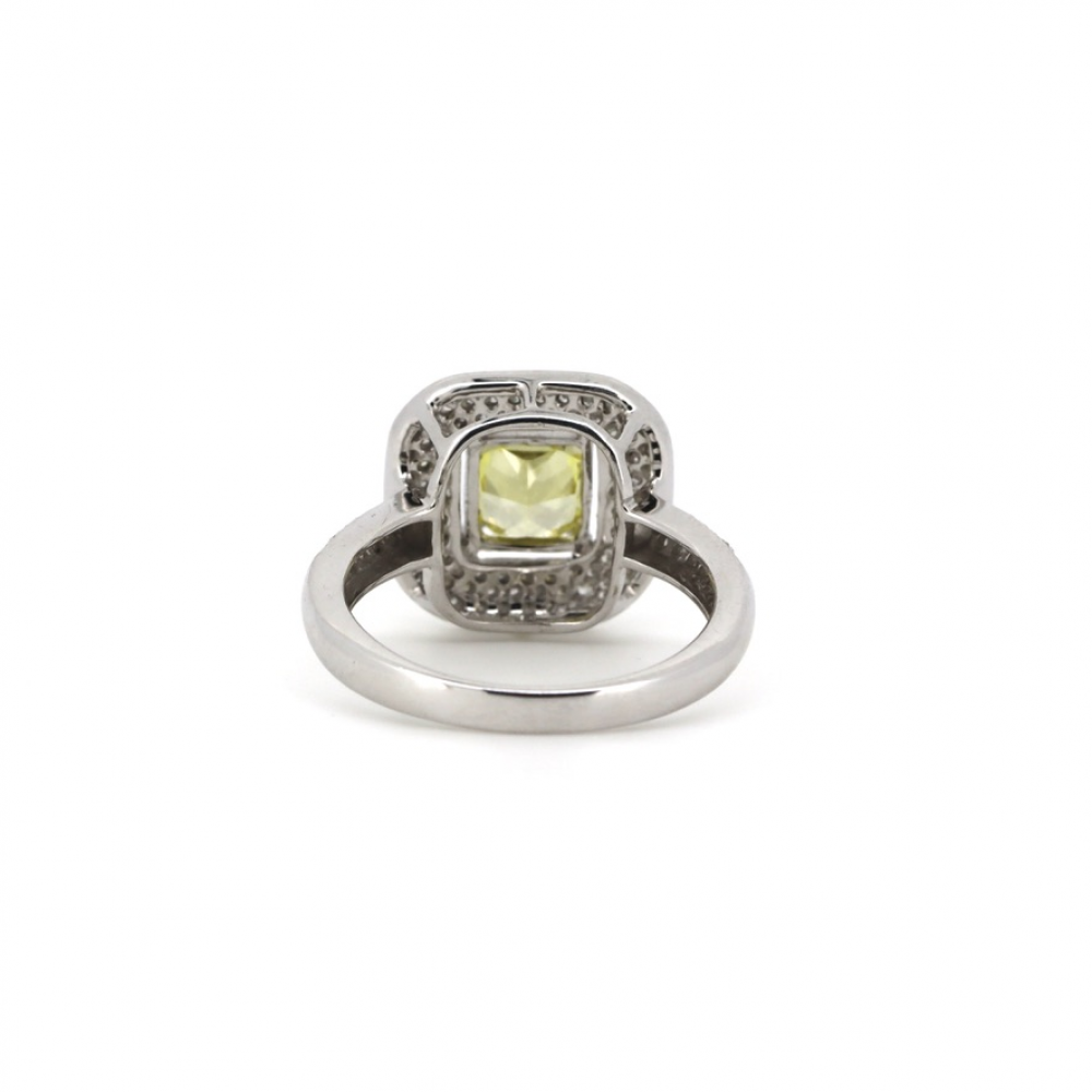 Fancy Yellow Diamond Vintage Style Halo Ring