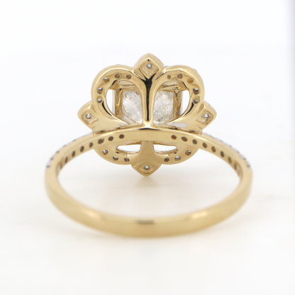 1.57ct Yellow Gold and Diamond Antique-Inspired Ring