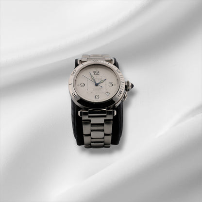 Cartier Pasha Steel Grill Stainless Steel Automatic Watch