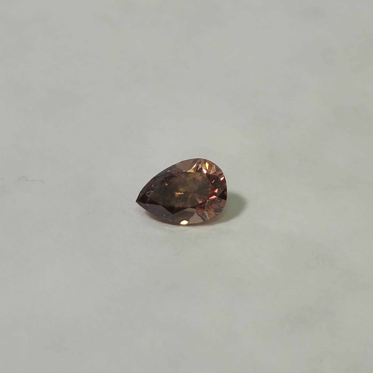 1.01 CT Pear shaped Dark Champagne loose Diamond