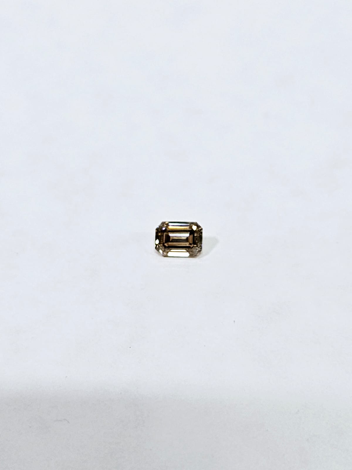 1.01 CT Emerald Cut Champagne Natural Diamond