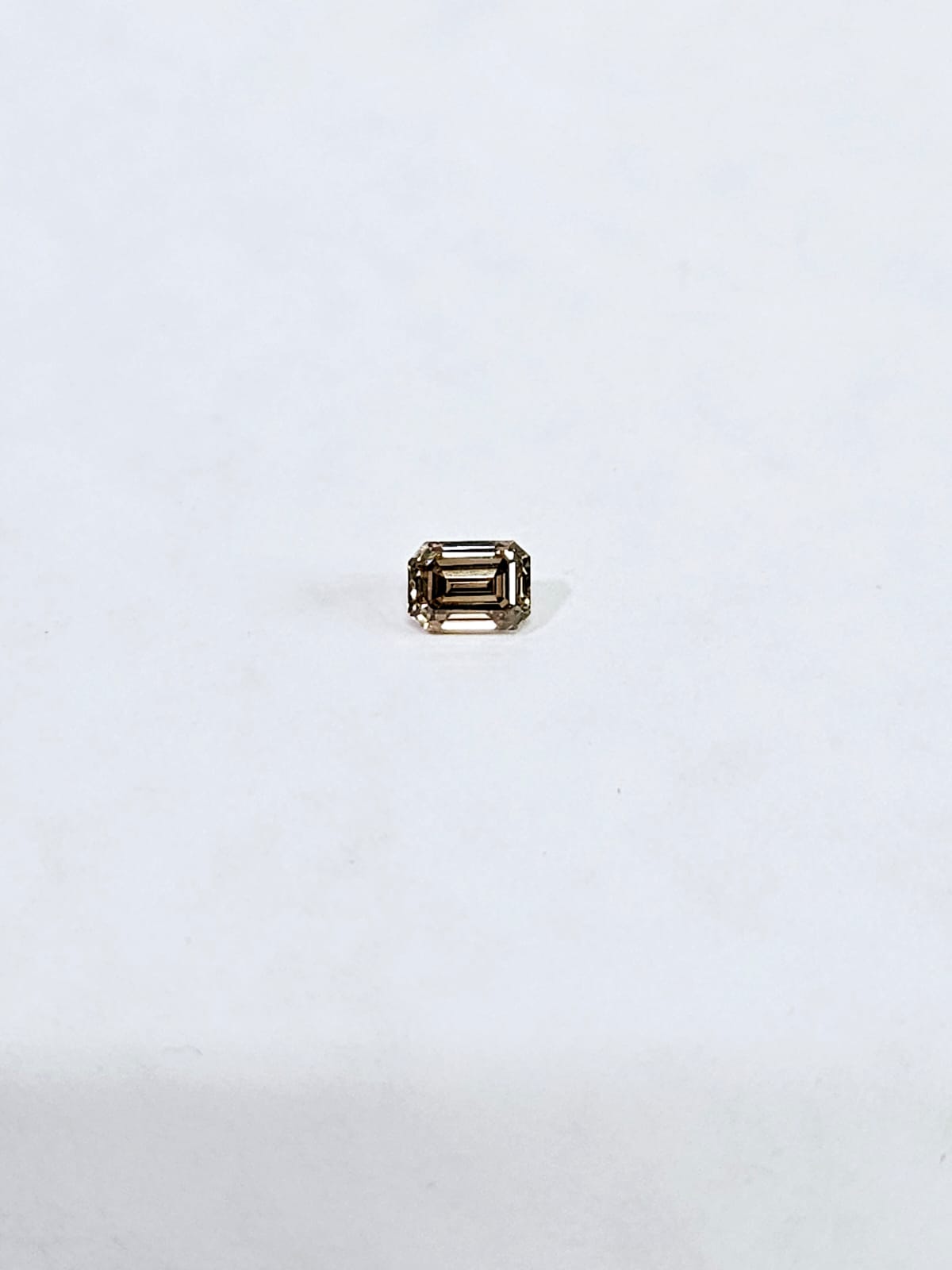 1.01 CT Emerald Cut Champagne Natural Diamond