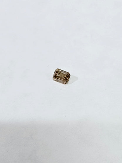 1.01 CT Emerald Cut Champagne Natural Diamond