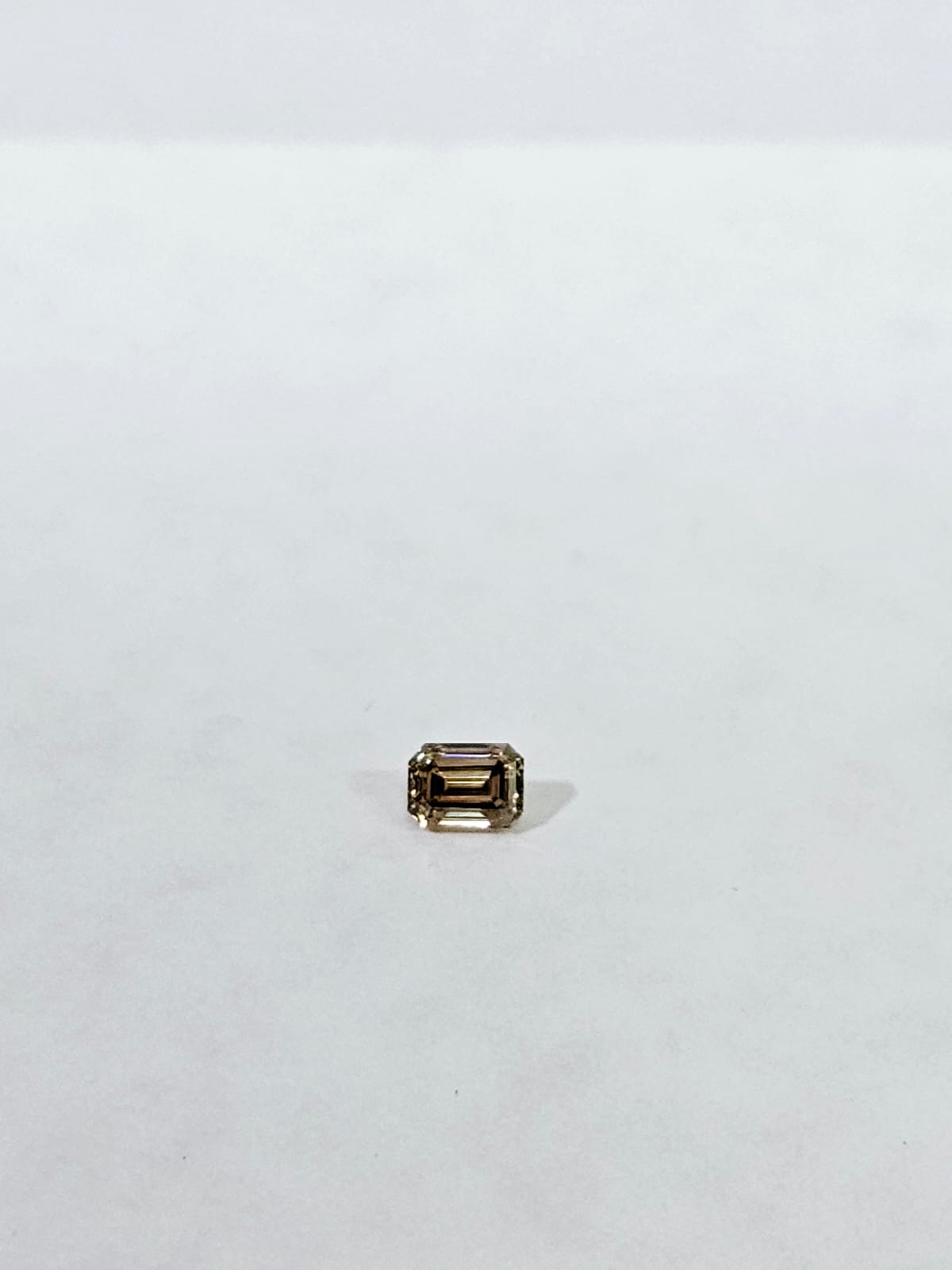 1.01 CT Emerald Cut Champagne Natural Diamond