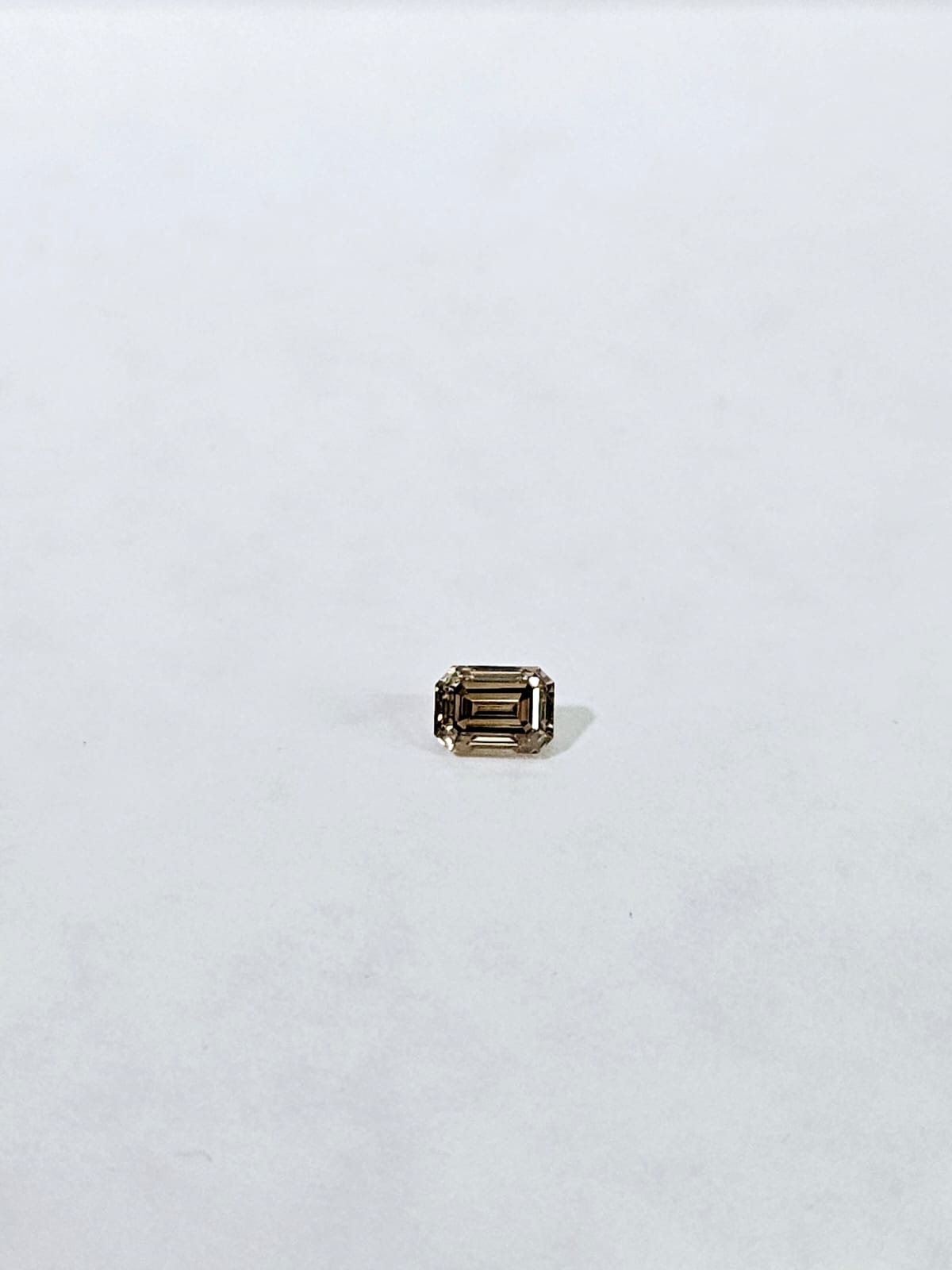 1.01 CT Emerald Cut Champagne Natural Diamond