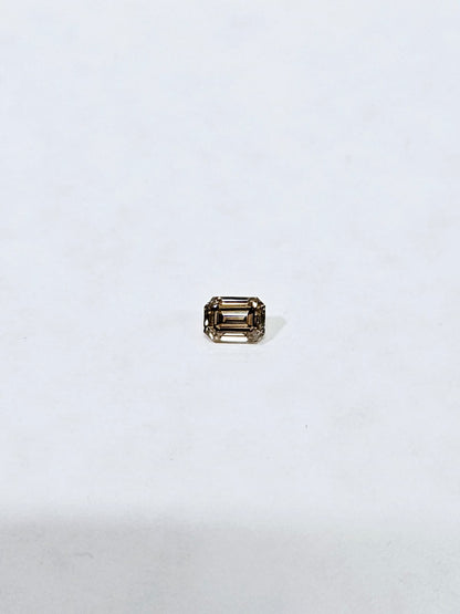 1.01 CT Emerald Cut Champagne Natural Diamond