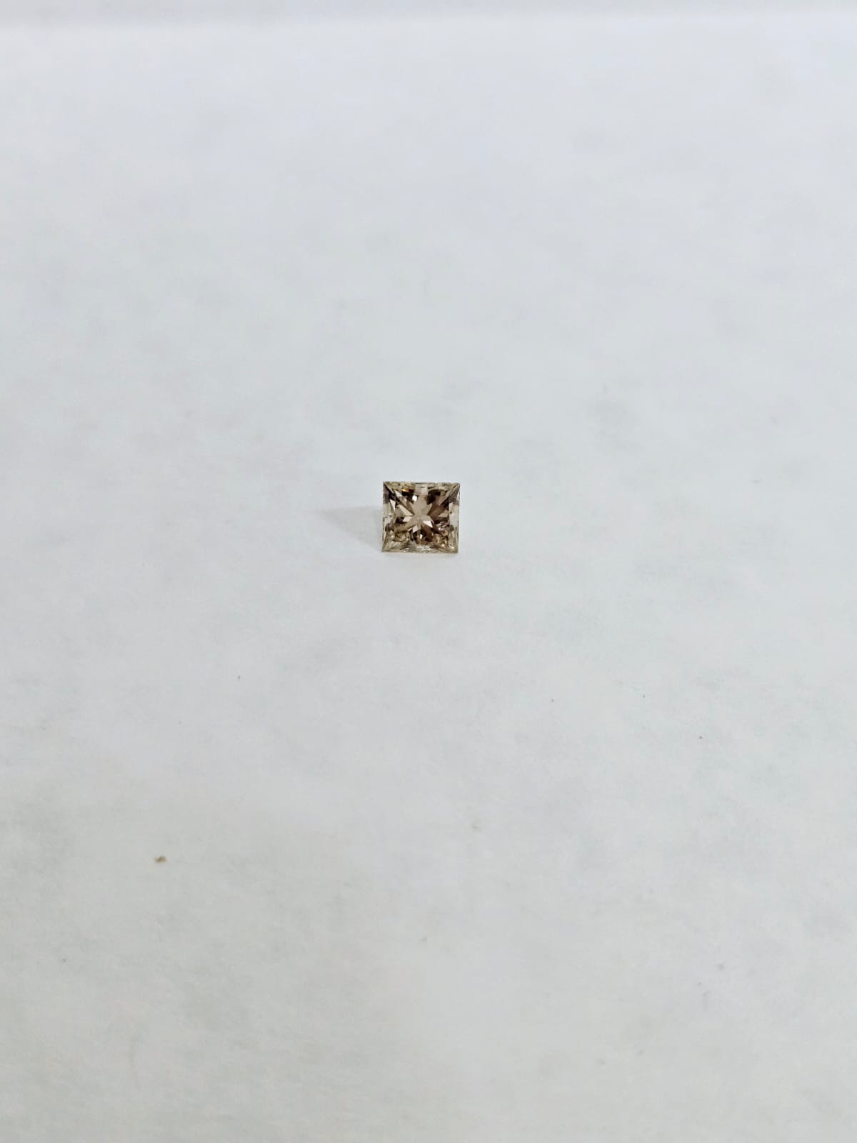 1.10ct Light Champagne Princess Cut Diamond