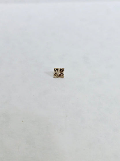 1.10ct Light Champagne Princess Cut Diamond