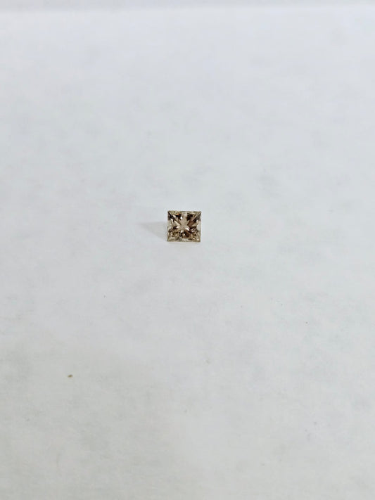 1.10ct Light Champagne Princess Cut Diamond