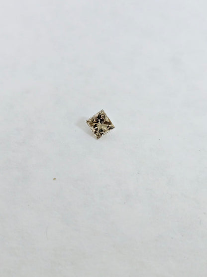 1.10ct Light Champagne Princess Cut Diamond