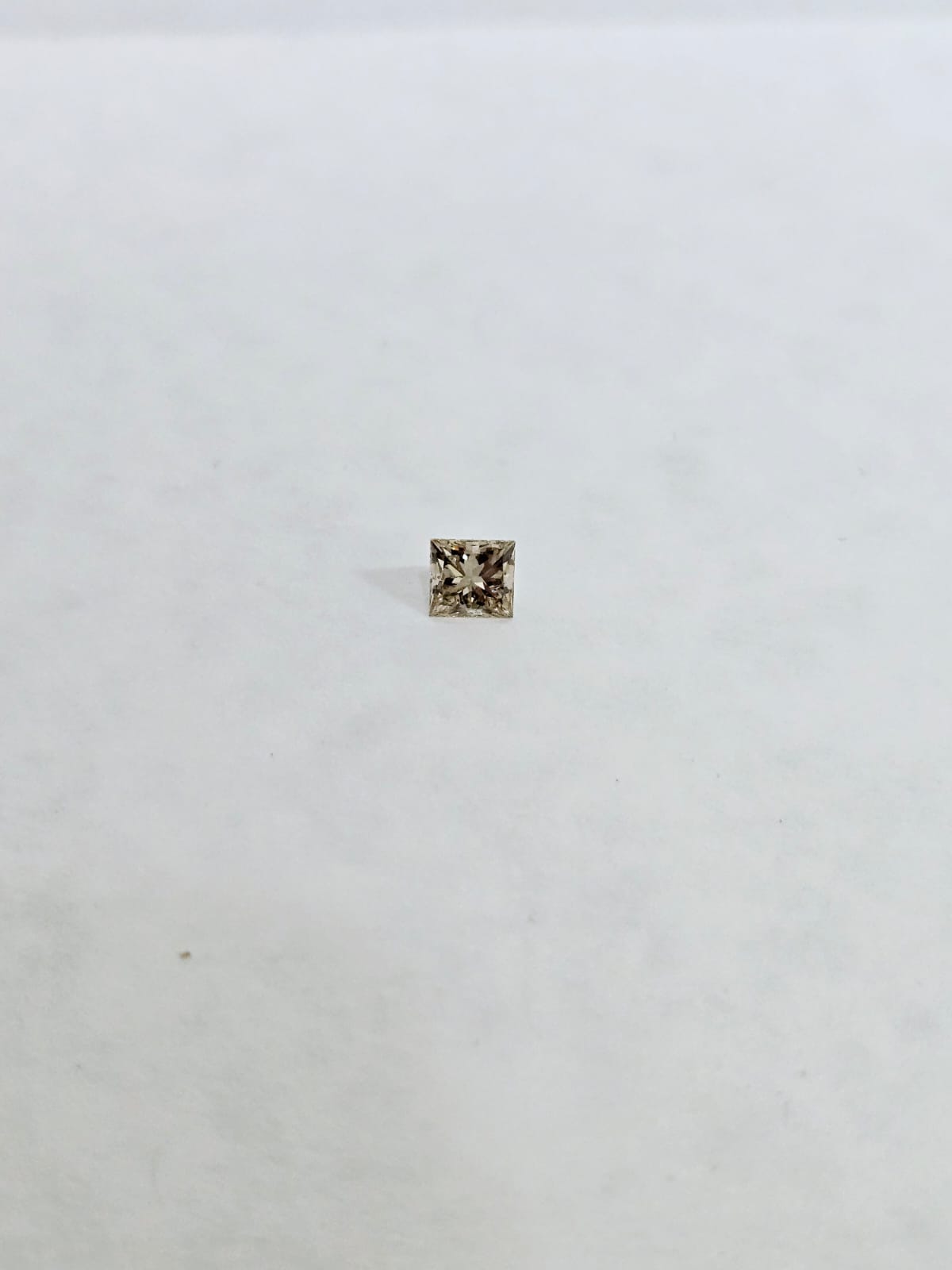 1.10ct Light Champagne Princess Cut Diamond