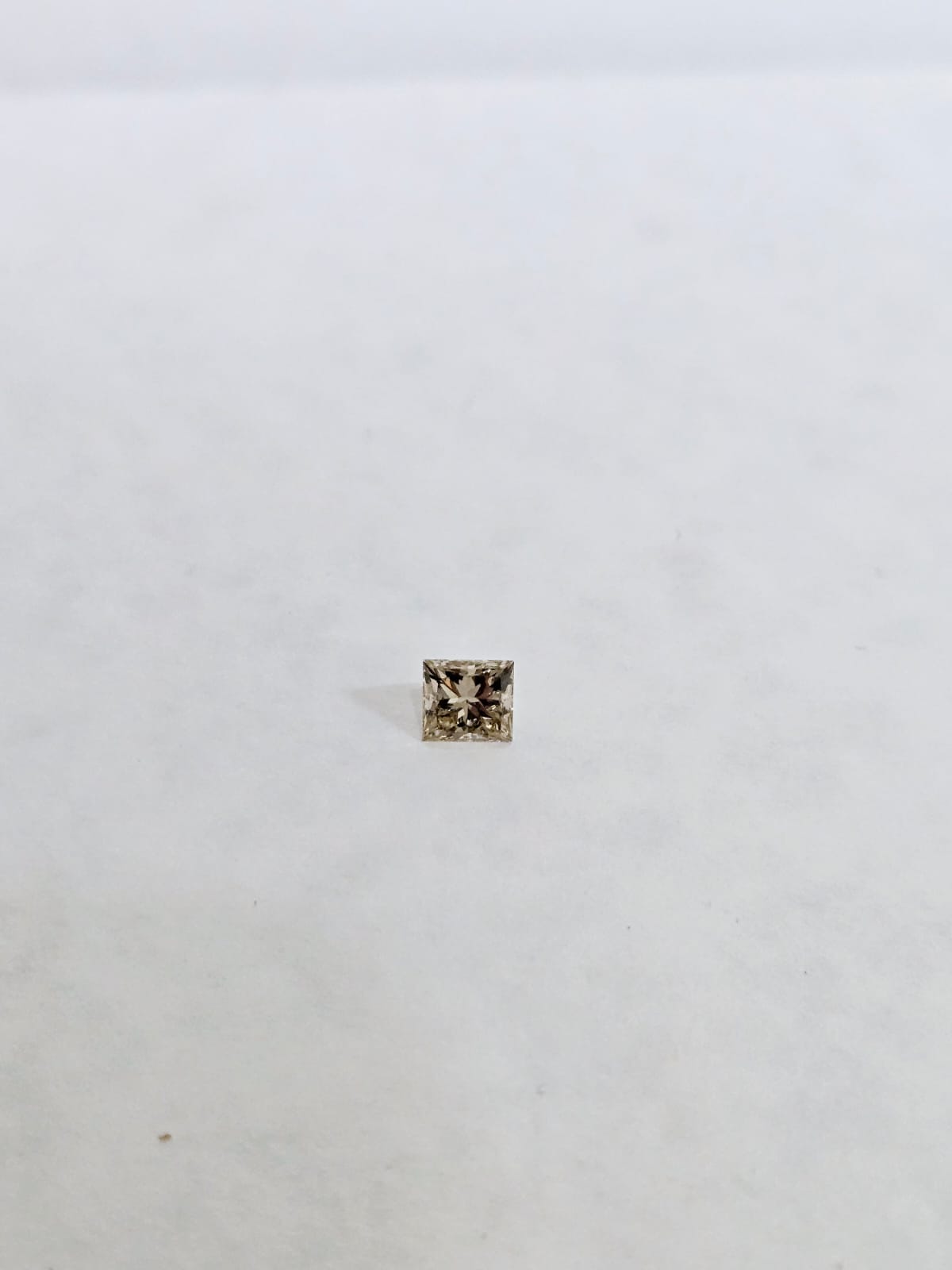 1.10ct Light Champagne Princess Cut Diamond