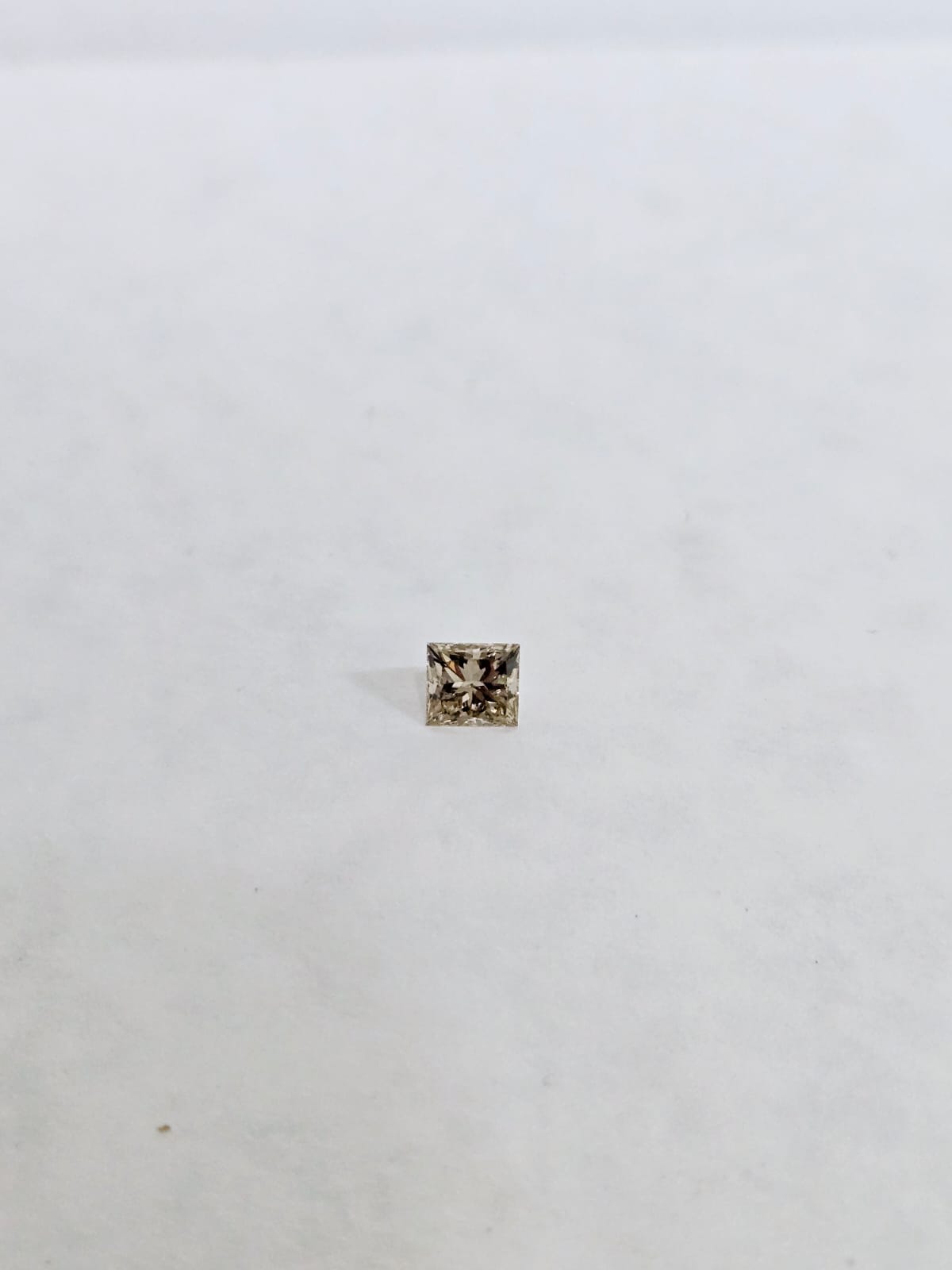 1.10ct Light Champagne Princess Cut Diamond