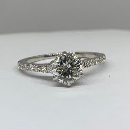 1.16ct Round Brilliant Cut diamond ring with Diamond band