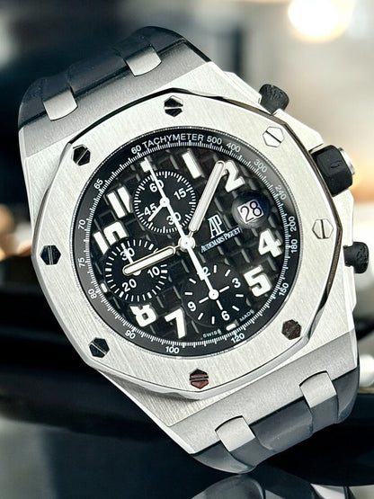 Audemars Piguet Royal Oak Offshore Chronograph Black Dial Steel Rubber Strap 26170ST.OO.D101CR.03 | 2013 | 42mm