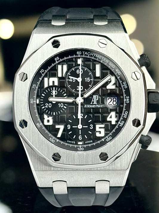 Audemars Piguet Royal Oak Offshore Chronograph Black Dial Steel Rubber Strap 26170ST.OO.D101CR.03 | 2013 | 42mm