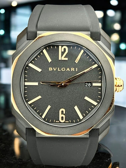 Bulgari Octo Black Rose Gold Accents 103085 | 2022 | 41mm