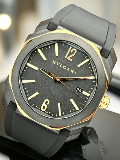 Bulgari Octo Black Rose Gold Accents 103085 | 2022 | 41mm