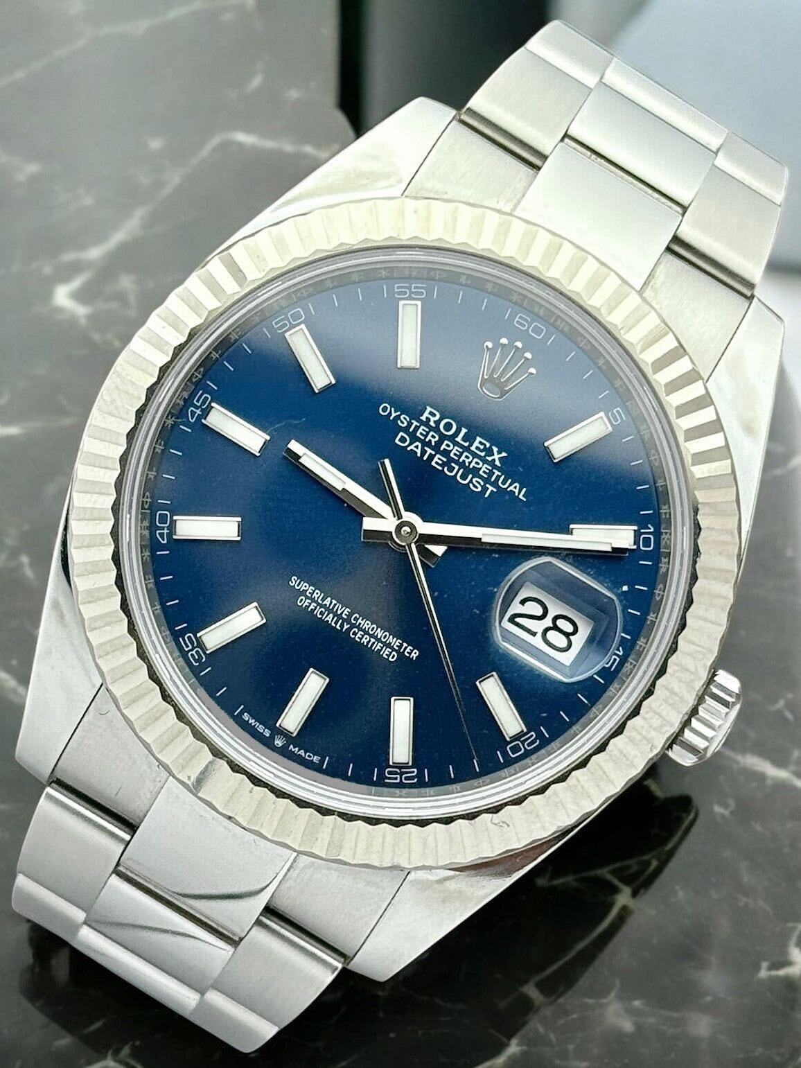 Mint Condition - Rolex Datejust 41 Blue Index Fluted Oyster 126334 | Mint Condition | 2020