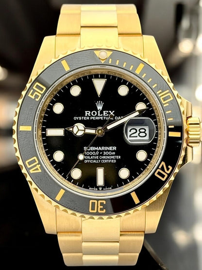 New Rolex Submariner Date Yellow Gold Black Dial 126618LN | 2024 | 41mm