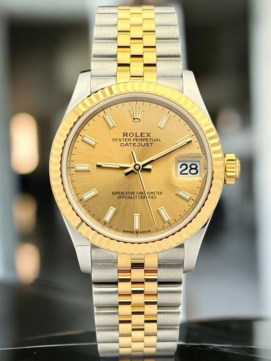 Rolex Datejust 31 Two Tone Yellow Gold Champagne Index Dial Jubilee 278273 | 2024 | 31mm