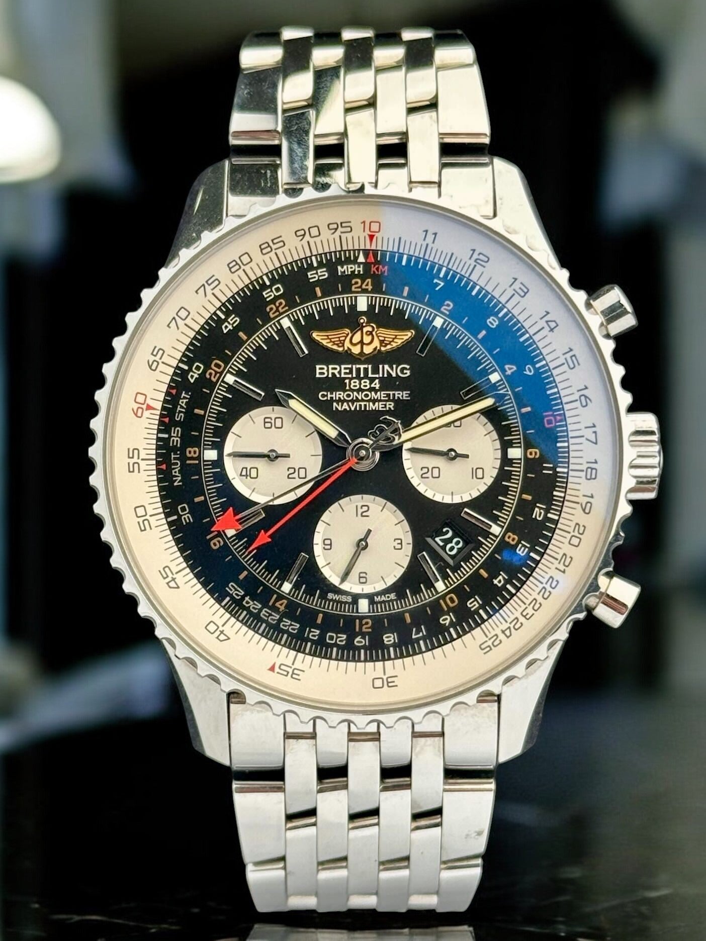 Breitling Navitimer GMT Chronograph Steel AB044121.BD24.443A | 2016 | 48mm