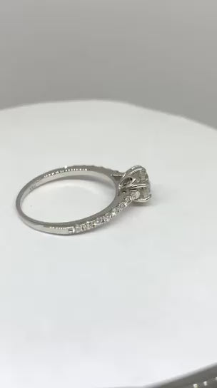 1.16ct Round Brilliant Cut diamond ring with Diamond band